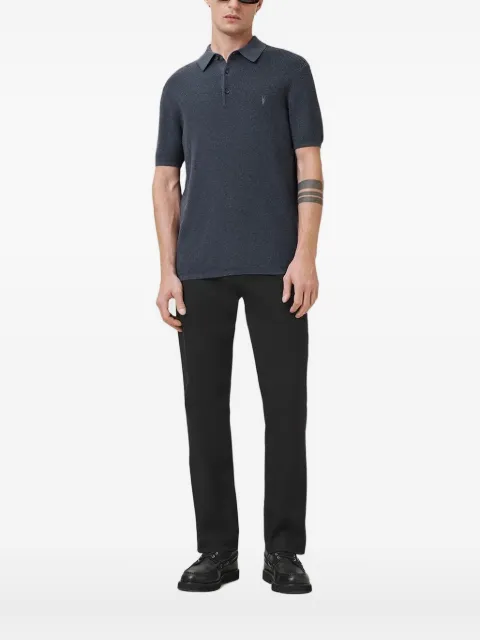 AllSaints embroidered-logo polo shirt Blue M025KA