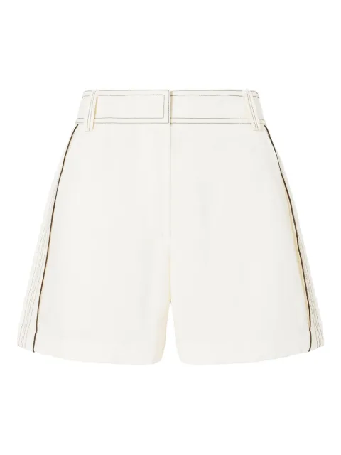 Tory Burch pleated high-waisted shorts White 168803