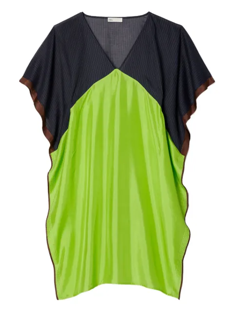 Tory Burch colourblock midi dress Green 171099