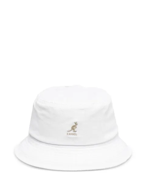Kangol kangaroo logo bucket hat White K4224HT