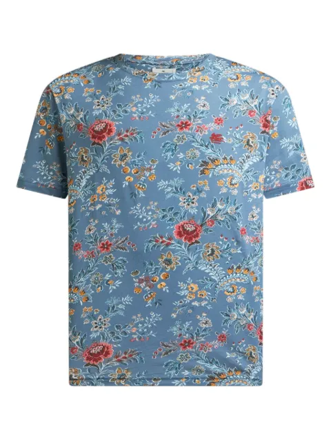 ETRO floral-print T-shirt Blue MRMA0002AK931