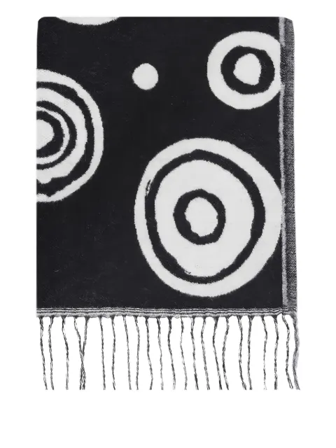 10 CORSO COMO circle-pattern reversible blanket Black CCHDO001M002001
