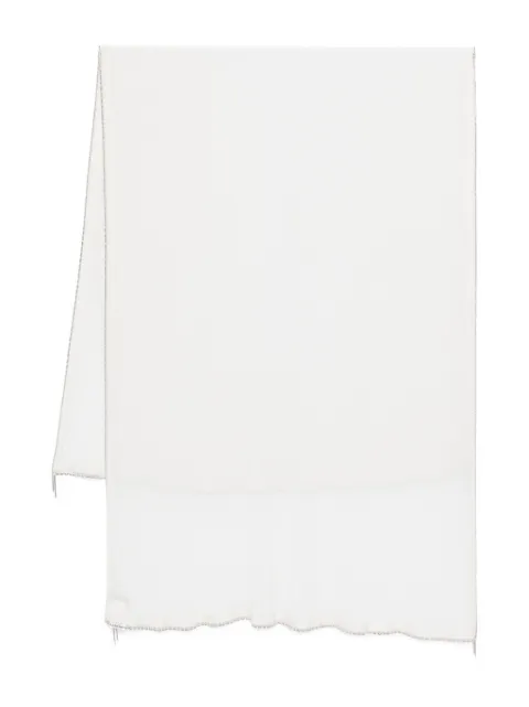 Faliero Sarti chain-trimmed scarf Neutrals 4507GLAMOUR