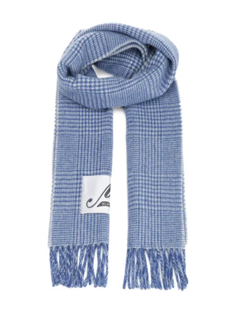 Marni wool-blend scarf with Prince of Wales check Blue SCMC0141Y0UAW056