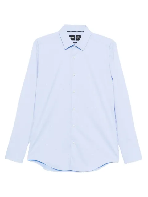 BOSS long-sleeved button-up shirt Blue 50539403
