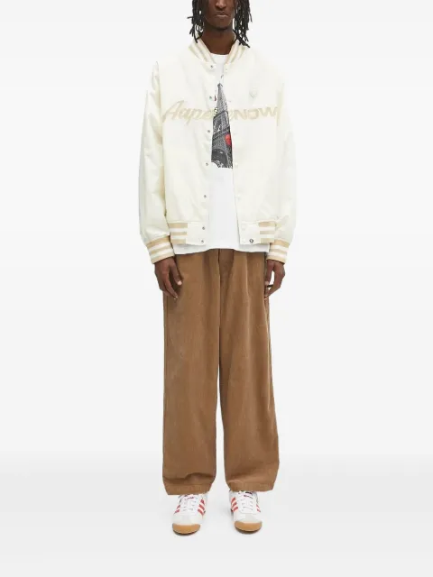 AAPE BY *A BATHING APE® Ape Now embroidered bomber jacket Neutrals ALJ7702XXN
