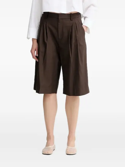 A.L.C. pleated side-pockets shorts Brown 2PANT01171