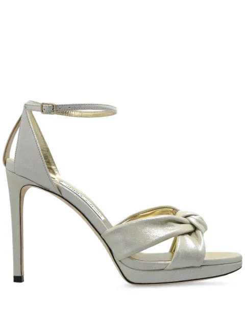 Jimmy Choo 100mm Rosie heeled sandals Neutrals ROSIE100SHS