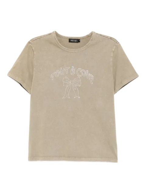 tout a coup logo-printed T-shirt Green M632AU5