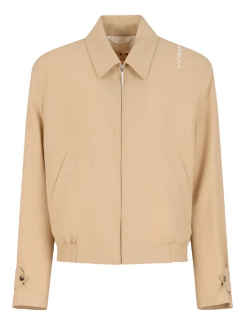 Marni logo-embroidered jacket Yellow JUMU0189S1UTP771