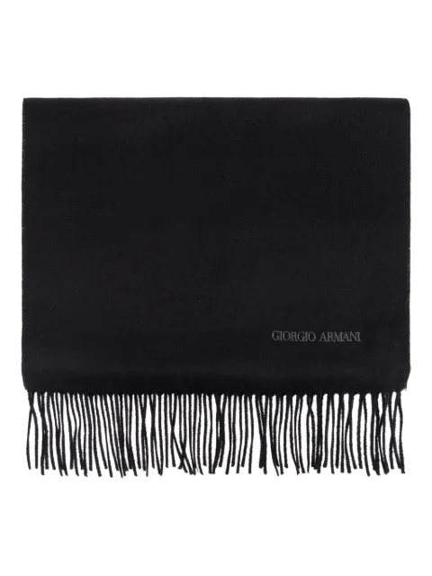 Giorgio Armani fringed scarf Black GM001840AF18586
