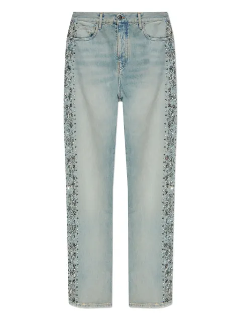 AMIRI crystal-embellished jeans Blue AMDNGH1093