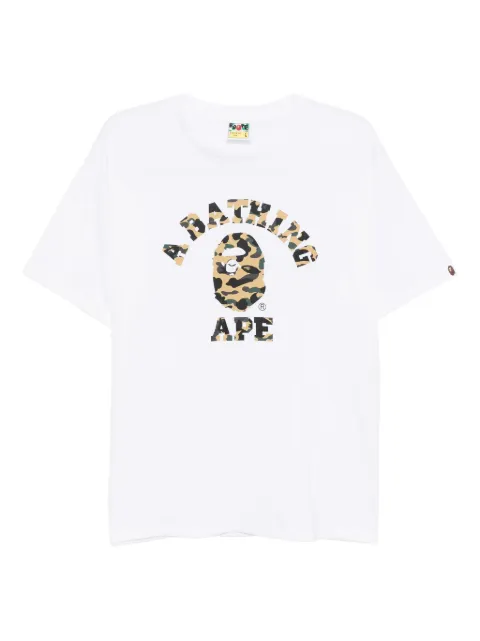 A BATHING APE® 1st Camo College T-shirt White 001TEL301012M