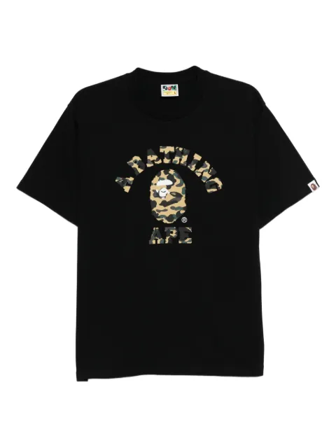 A BATHING APE® 1st Camo College T-shirt Black 001TEL301012M