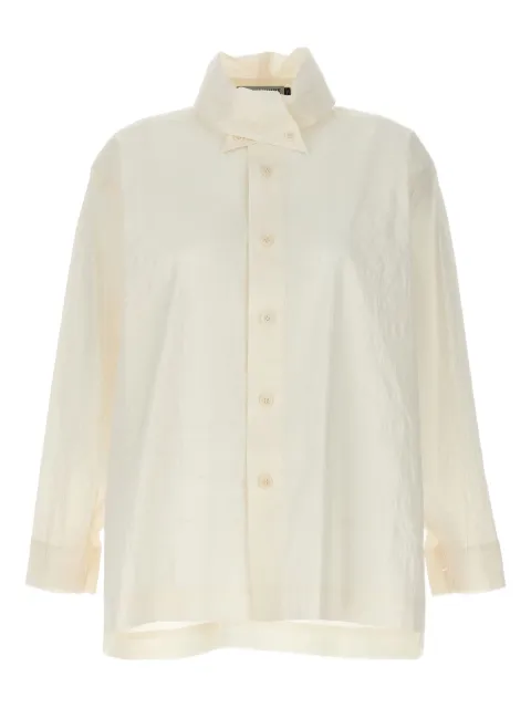 Issey Miyake crinkled shirt Neutrals IM46FJ56202