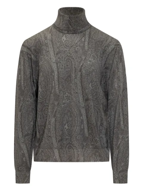 ETRO paisley turtleneck sweater Grey MRKF0079AK464