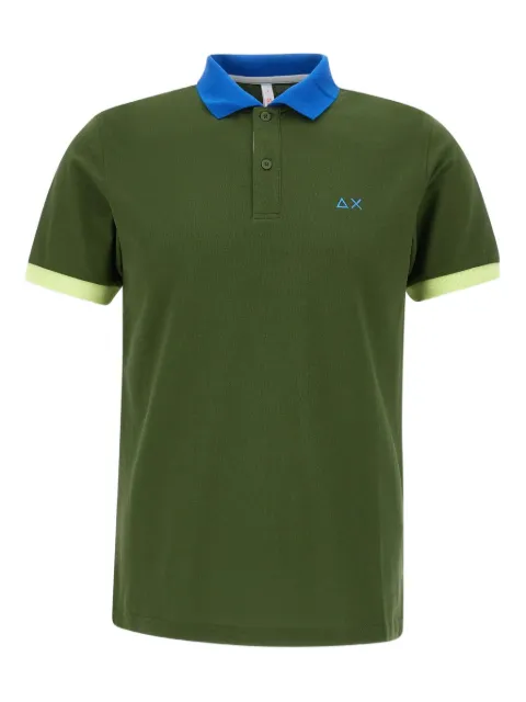 Sun68 colour-blocked polo shirt Green A3511637