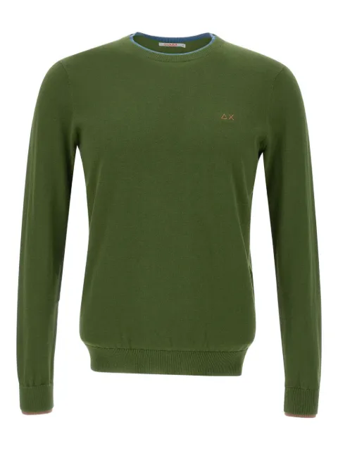 Sun68 cotton jumper Green K3510937