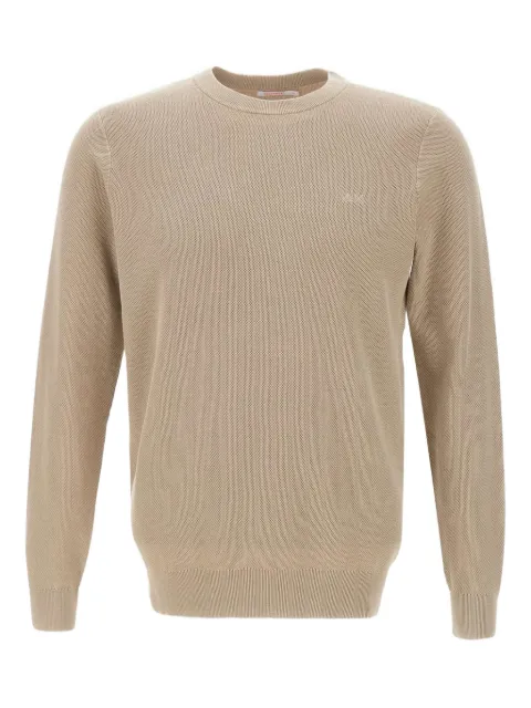 Sun68 ribbed crew-neck jumper Neutrals K3511898