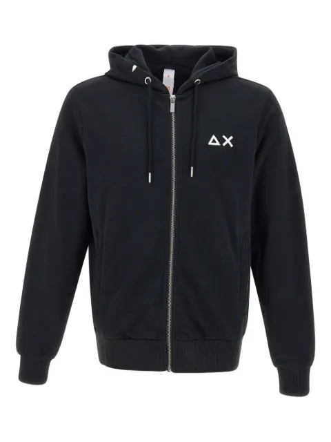 Sun68 zip-up cotton hoodie Black F3510111
