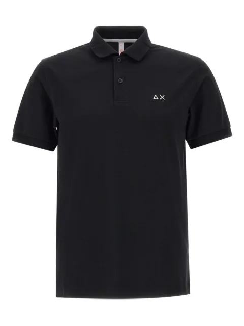Sun68 logo-embroidered polo shirt Black A3510911