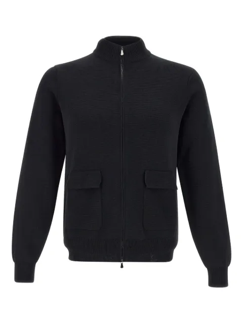 Filippo De Laurentiis zip-up cardigan Black FZ1MLTCR12M990
