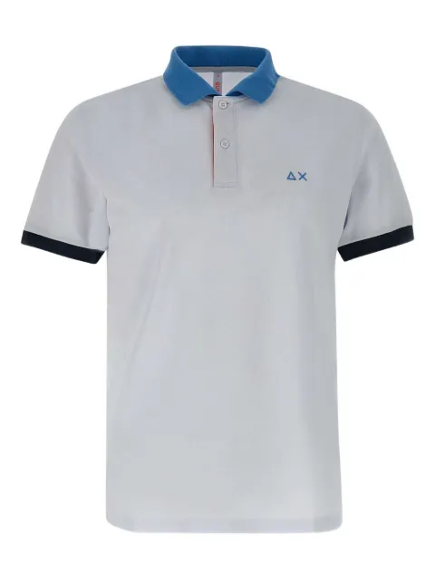Sun68 contrast-collar polo shirt White A3511601
