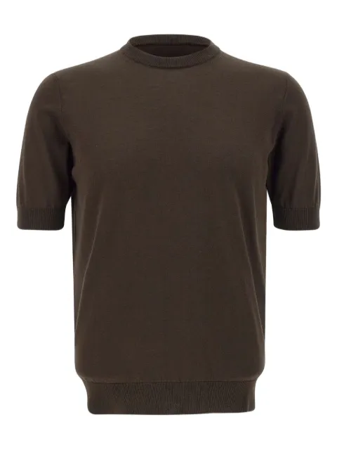 Filippo De Laurentiis short-sleeve mock-neck T-shirt Brown GC1MCCR14R
