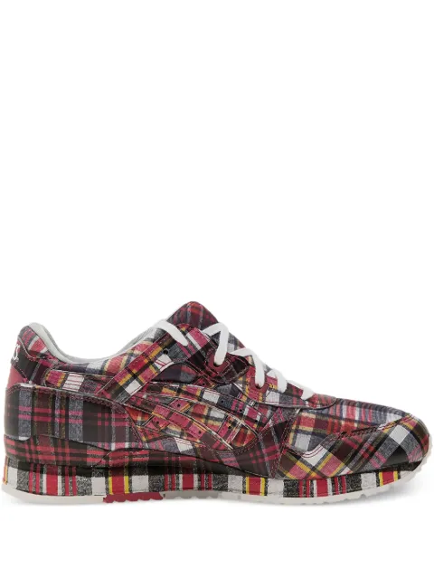 Comme Des Garçons Shirt plaid-pattern sneakers Red 1203A824600
