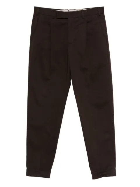 PT Torino pleated cuffed trousers Brown CORSZAZ40FWDSD760180