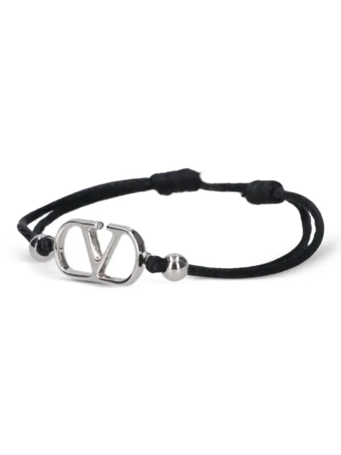 Valentino Garavani VLogo Signature cord bracelet Silver YJ0X85KAZ
