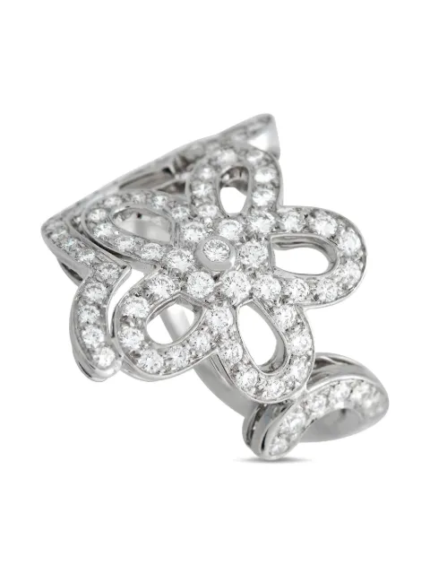 Van Cleef & Arpels Pre-Owned 18K white gold Flower Lace diamond ring Silver VC02012224