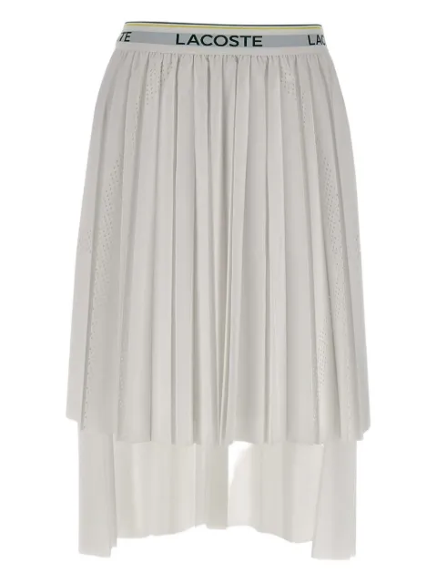 Lacoste pleated midi skirt White JF0641001