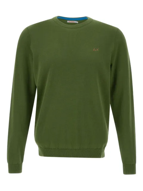 Sun68 crew-neck cotton jumper Green K3511037