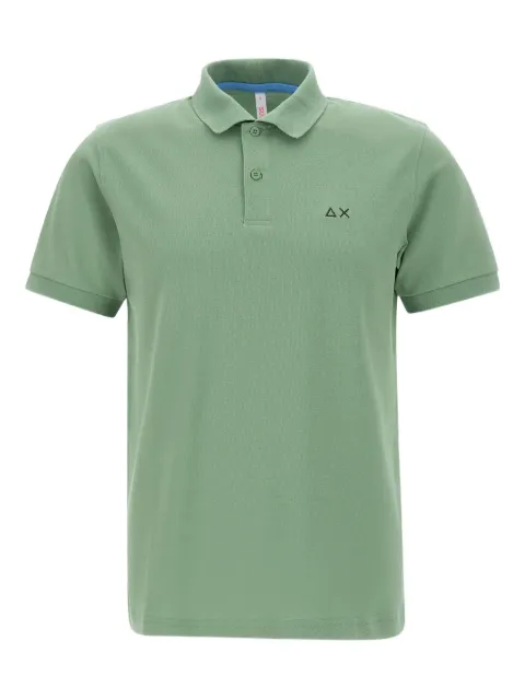 Sun68 logo-embroidered polo shirt Green A3510984