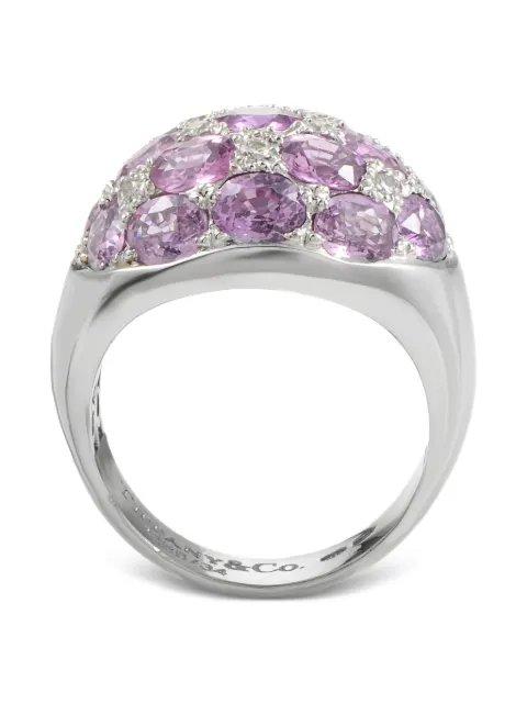 Tiffany & Co. Pre-Owned pre-owned 18kt white gold Dome tourmaline and diamond ring White TIF11U0096081914