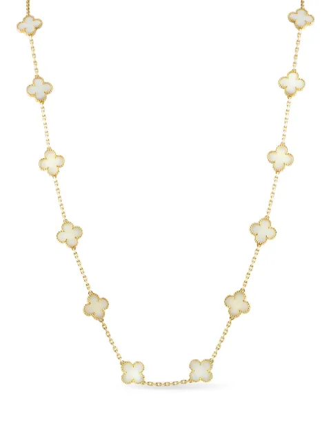 Van Cleef & Arpels Pre-Owned 18K yellow gold Alhambra coral necklace Gold VC02012425