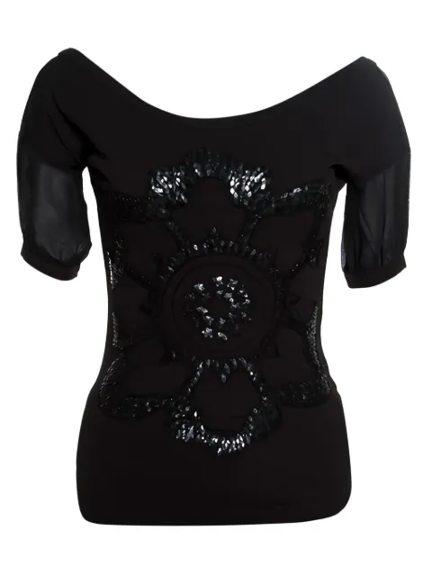 Gianfranco Ferré Pre-Owned sequin-embellished top Black 155915