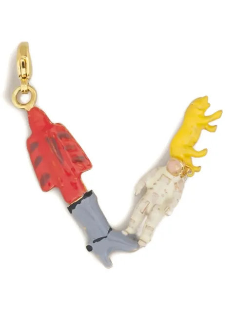 Marni alphabet "V" charm Gold PNMV0100PVP6528