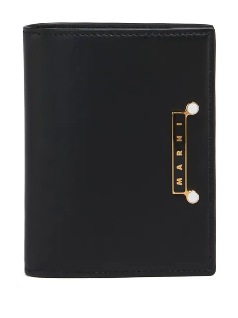 Marni leather Envelope bifold wallet Black PFMO0134U0P6948