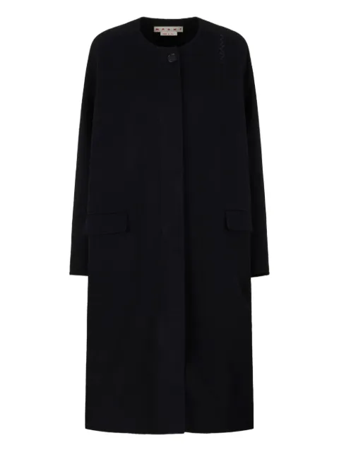 Marni black felt coat with Marni symbol Black SPMA0024KSUTWA21