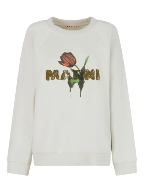 Marni floral-print sweatshirt Neutrals FLJE0128PAUSCY32