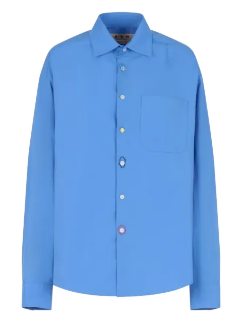 Marni button-up long-sleeve shirt Blue CAMA0631S1TCY67