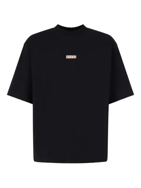 Marni logo-print cotton t-shirt Black HUMU0223X6UTCZ57