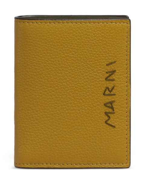 Marni bifold wallet with mending-embroidery Orange PFMI0098U0P6533
