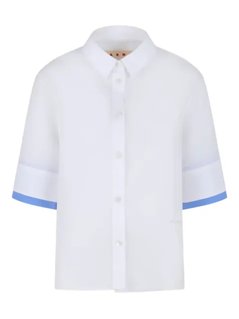 Marni contrasting-cuffs shirt White CAMA0644QSUTC223