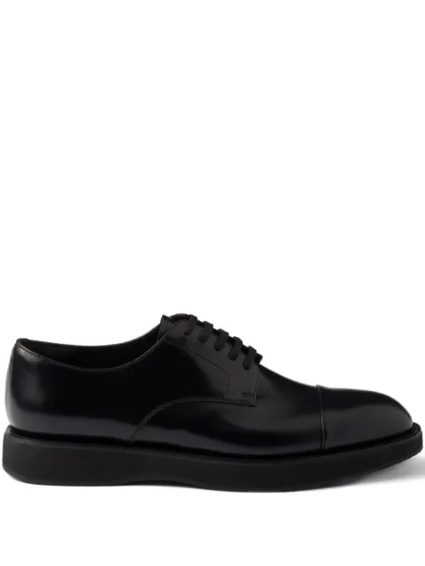 Prada brushed leather lace-up shoes Black 2EC141FG000055