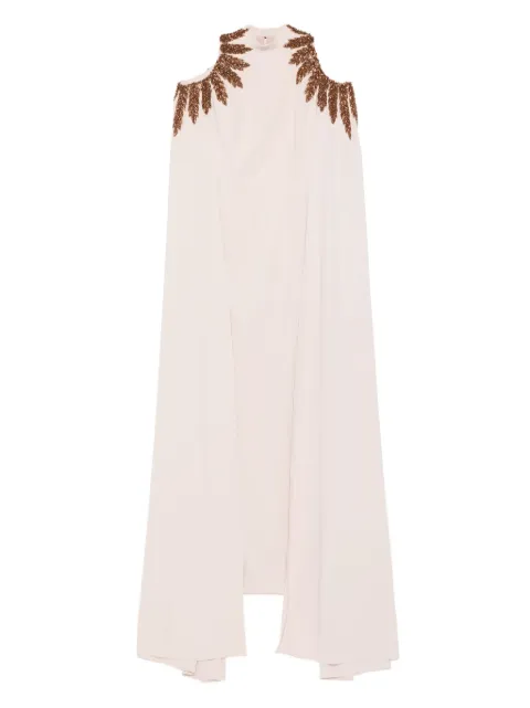 JEAN-LOUIS SABAJI embellished cape dress Neutrals 6001236