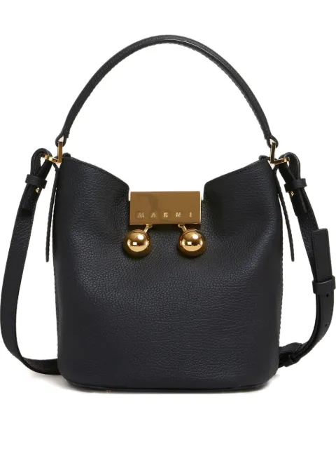 Marni leather Trunkaroo bucket bag Black SCMP0081U0P8185