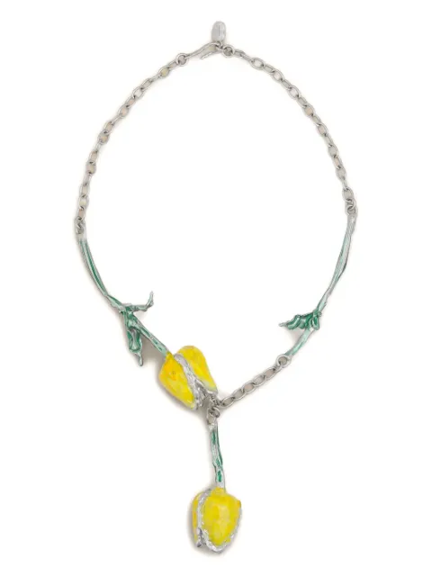 Marni enamelled tulip necklace Silver COMV0535A0P6528